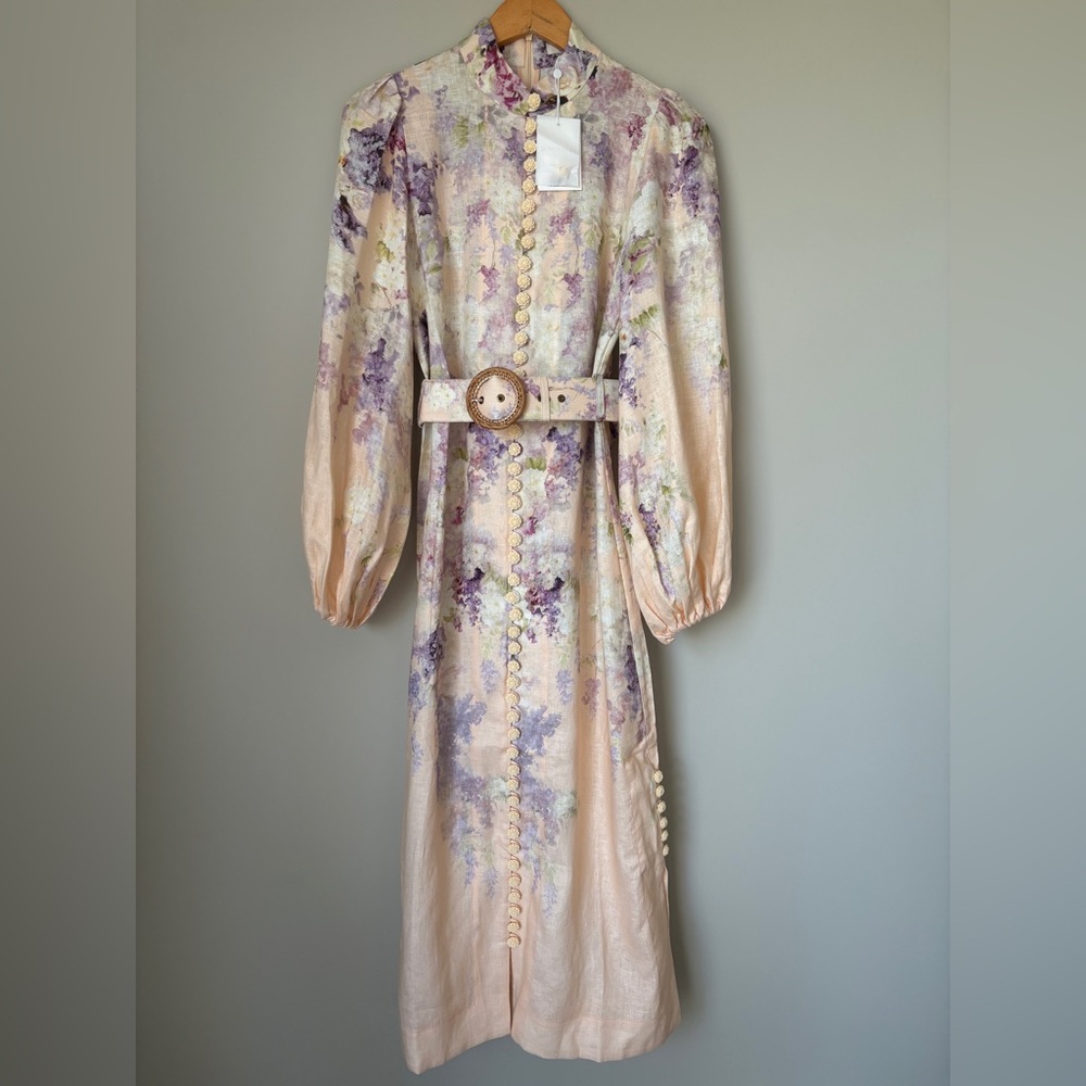 ❌SOLD❌NWT Zimmermann Lyrical Buttoned Midi Dress in Dreamy Floral | sz0 US4 UK8 - Picture 6 of 14